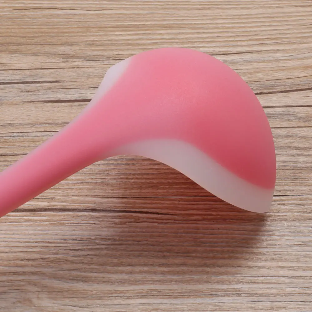 1PC Creative Candy color Soup Spoon Long Handle Silicone Porridge Spoons Dinnerware Cooking Tools Kitchen Accessories LB 339
