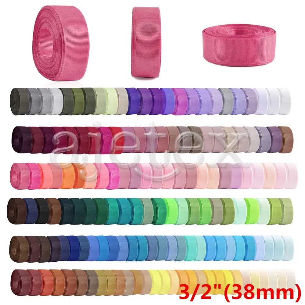 1 Roll 10m 3/2"(38mm) Solid Color Grosgrain Polyester Gift Ribbons For Crafts Packing Tape Wholesale 160 Choose RN0030 | Дом и сад