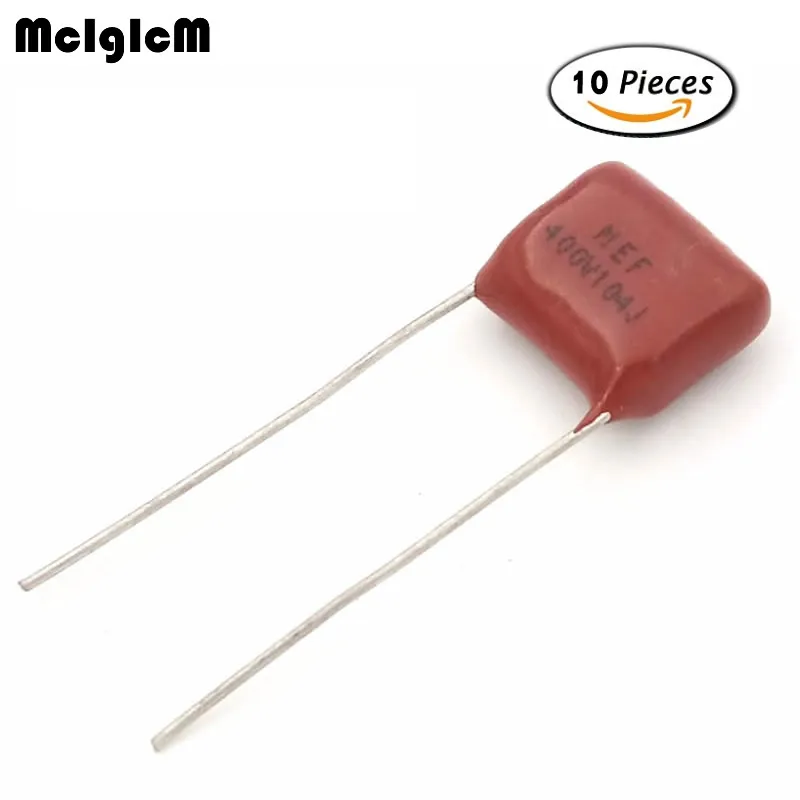 

MCIGICM 104 100nF 400V 10pcs CBB Polypropylene film capacitor pitch 10mm 104 100nF 400V