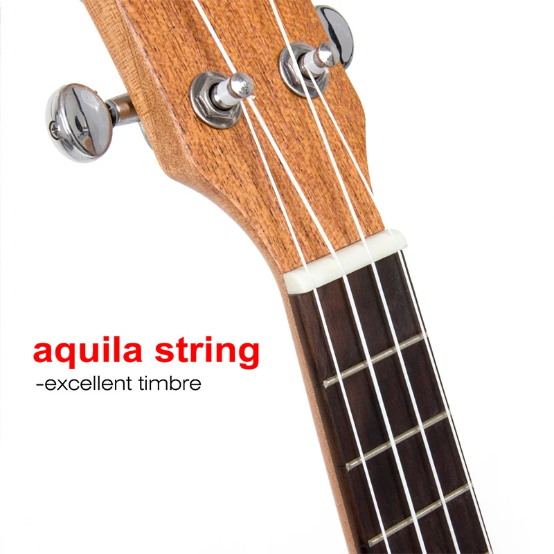Kmise Concert Ukulele Mahogany Ukelele Uke Double Soundhole Side Hole 23 inch 18 Frets 4 String Hawaii Guitar with Gig Bag Tuner