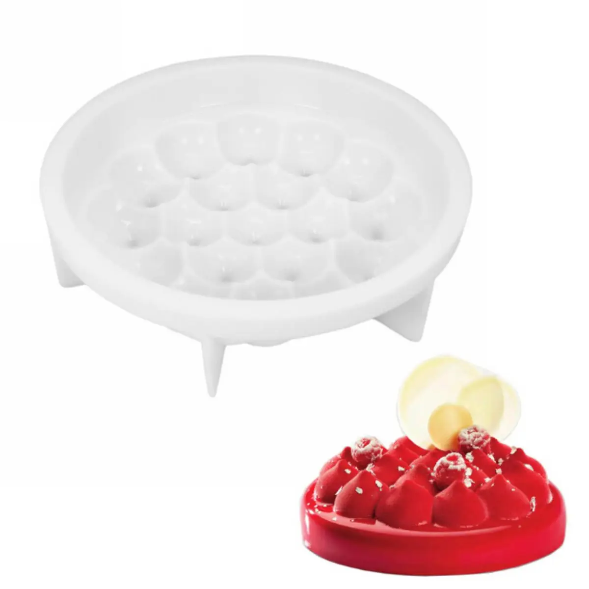 1pc DIY 3D Silicone Cream Cake Mold Mousse Cheese Baking Pan Chocolate Bakeware Mould