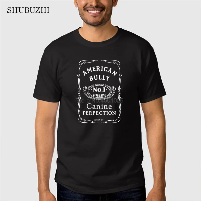 Остроумный футболки shubuzhi в футболка породы питбуль американский хулигана новый дизайн футболки для мужчин