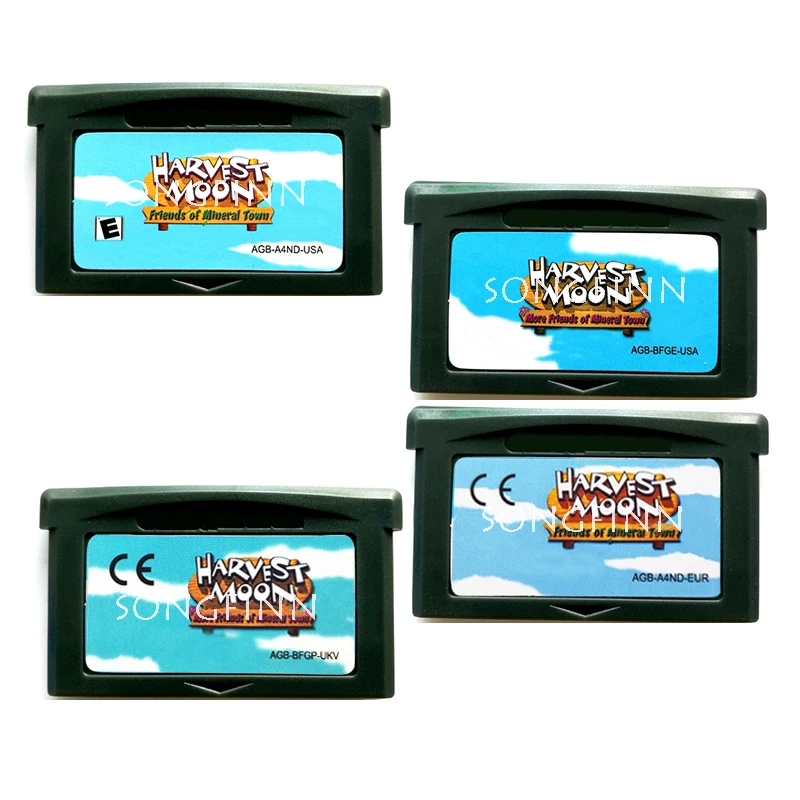 

Harvest Moon Series More Friends of Mineral Town for 32 Bit Video Game Cartridge Console Card Handheld Player US EU