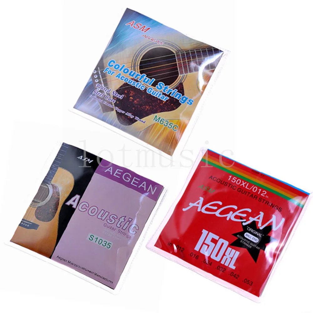 

3Set Acoustic Guitar String Extra Light &Colorful String & 6 String Ball End