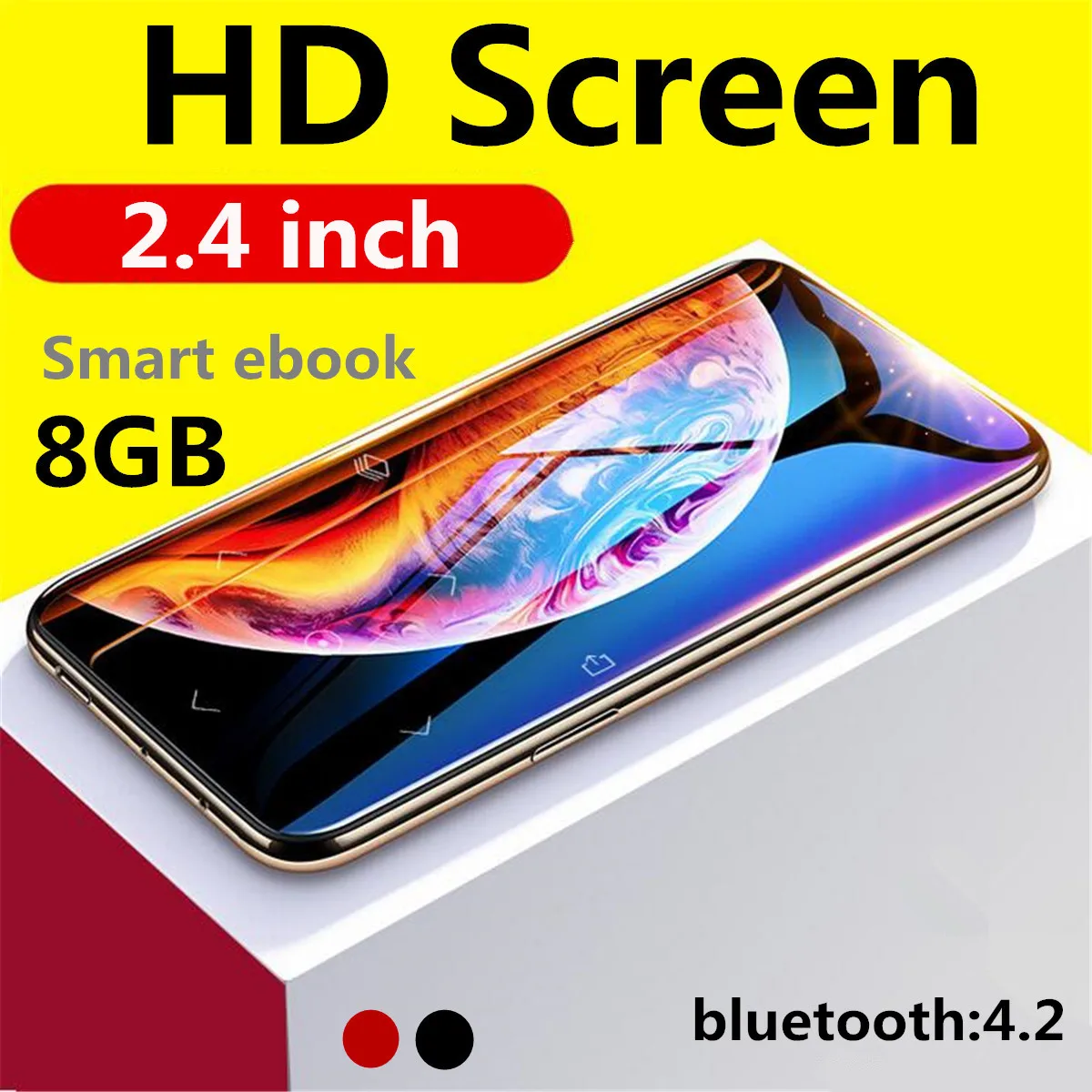 

MP4 Music Player With bluetooth~ Lecteur MP3 MP4 Media Portable 2.4 inch HD Screen Touch Keys FM Radio Video Hifi 8GB