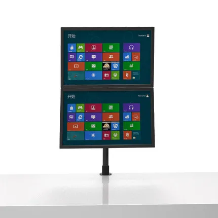 

Desktop Clamping13-27" Dual Screen Monitor Holder Retractable Rotation LCD TV Mount Rack Arm Base