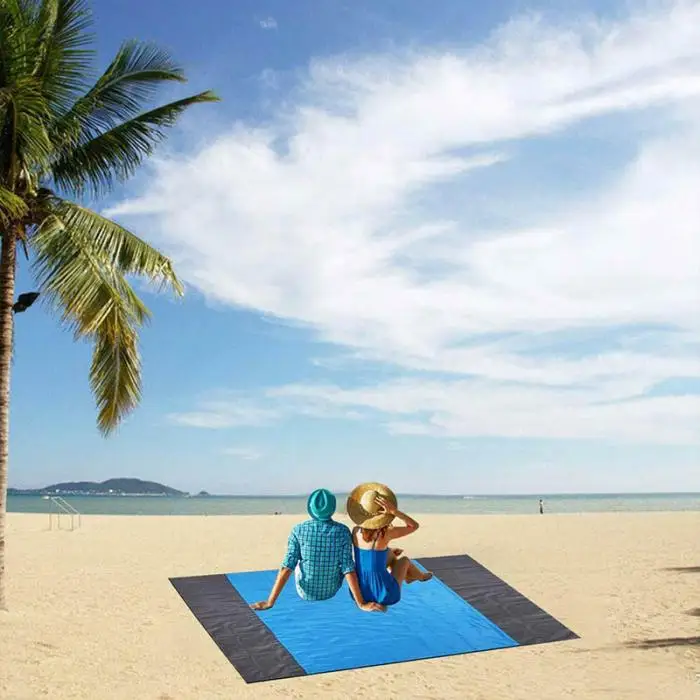 Hot Selling 210x200cm Sand Free Beach Mat Outdoor Picnic Blanket Rug Mattress Pad