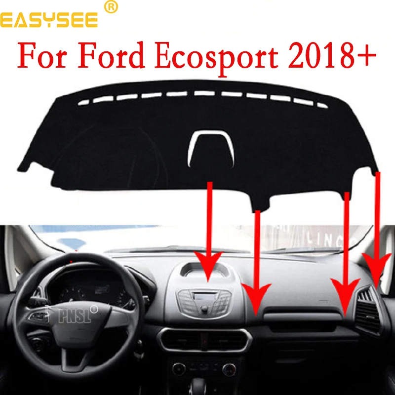 

Easysee Car Dashboard Cover Pad Dashmat Dash Mat Sun Shade Carpet For Ford Ecosport 2018 2019 Dust proof