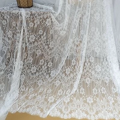 

Retro New Pattern Wide 1.5 M Black White Eyelash Lace Clothing Lace Material Cheongsam Dress Accessories