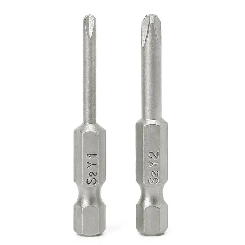 

2 Pcs 50mm Magnetic 1/4'' Hex Shank Tri-wing Y Tip Head Screwdriver Bits Set