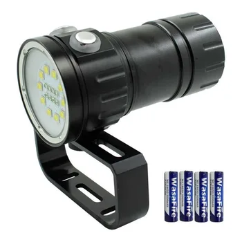 

Underwater Light Video Photography Flashlight 18 LED Diving Flash Light White Red Blue LED Lamp L2 Torch With 18650 Battery