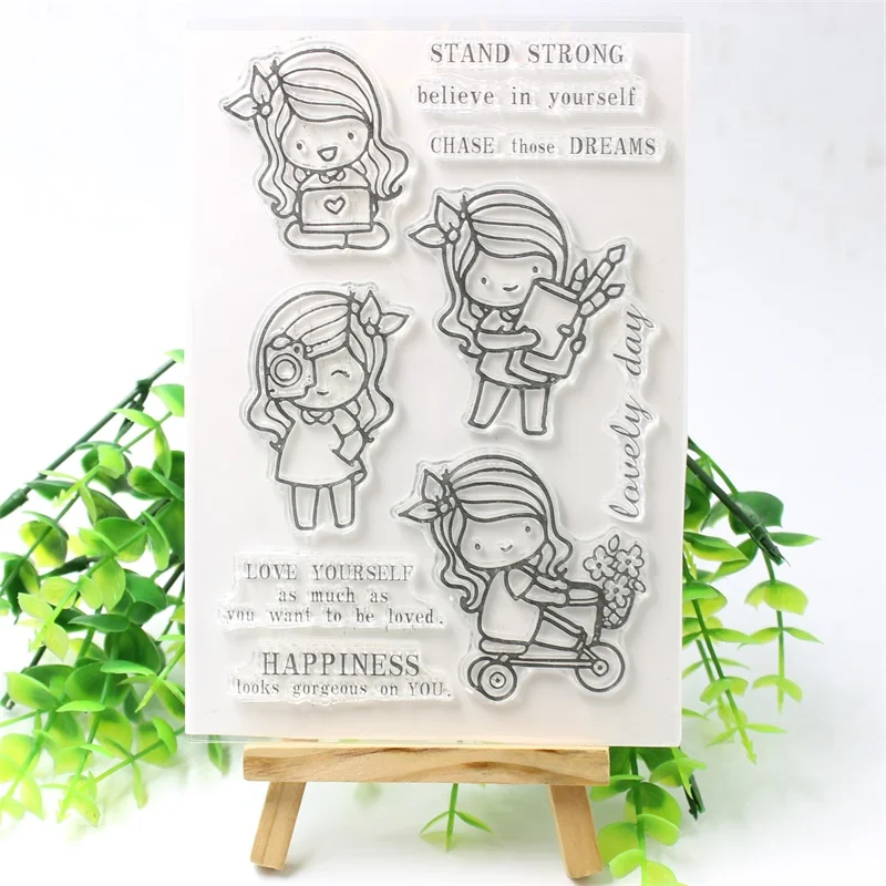 

KSCRAFT Lovely Day Transparent Clear Silicone Stamps for DIY Scrapbooking/Card Making/Kids Crafts Fun Decoration Supplies 653