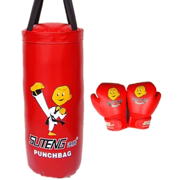 

2019 New Arrival SUTEN Cartoon Children Boxing Sandbag Gloves 2pcs Set Children Sanda Boxing Fighting Set Kids Protective Gear