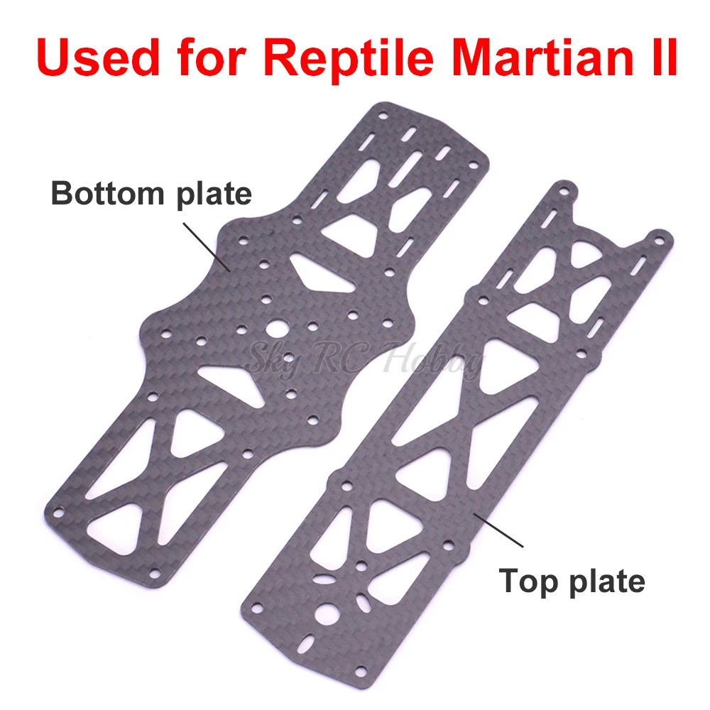 

Reptile Martian II Carbon Fiber 1.5mm Top Upper / Bottom Lower Board Plate Spare Parts for RC Drone FPV Accessories