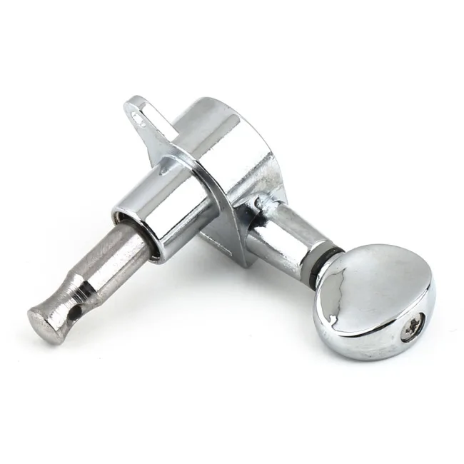 3 Left 3 Righ Chrome Inline Guitar String Tuning Pegs Tuners Machine Head Professional Durable Head For Acoustic Electric Guitar - Цвет: Серебристый