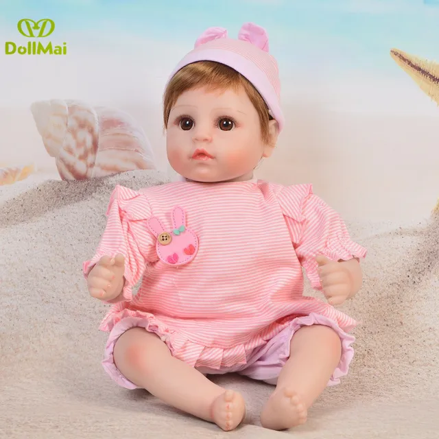 Muñeca Reborn de silicona suave para niña, muñeco de bebé de 43cm, regalo de cumpleaños, juguetes rellenos, bb renacido, boneca Muñeca Reborn de silicona suave para niña, muñeco de bebé de 43cm, regalo de cumpleaños, juguetes rellenos, bb renacido, boneca
