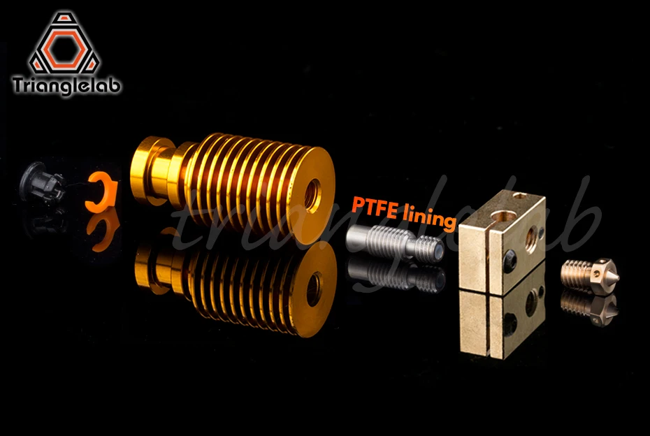 HQ Золотой радиатор v6 медный нагреватель Блок hotend J-нагревательная головка блок теплоотвод сопло для E3D HOTEND для titan экструдер