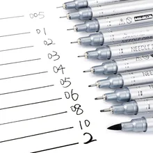 10 шт. мультфильм эскиз штрихи ручной набор искусства водонепроницаемый иглы ручка для рисования