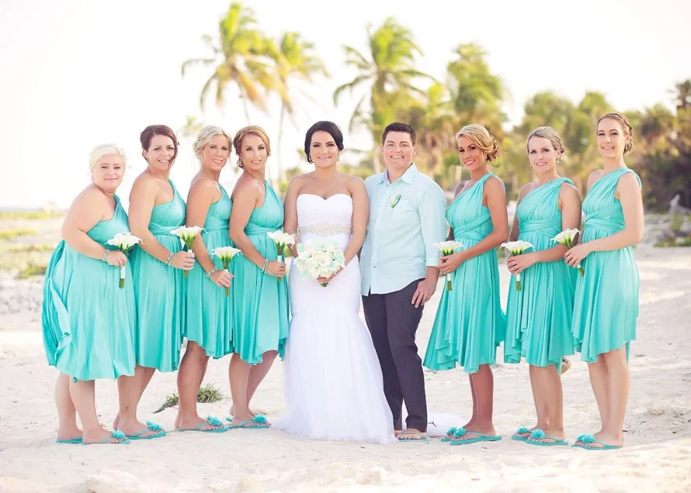 Бирюзовый Платье Подружки Невесты фото 24