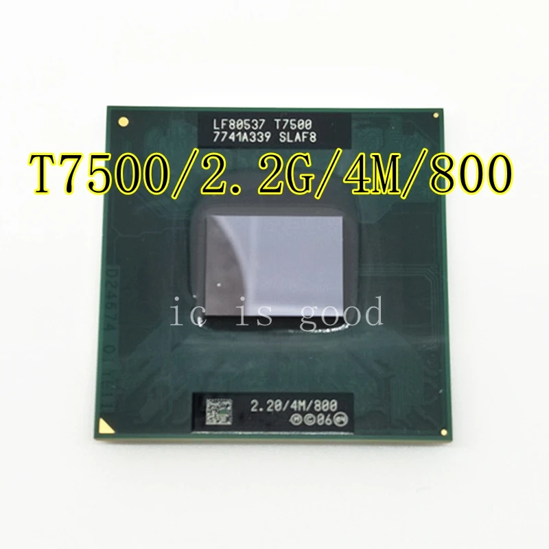 Процессор для ноутбука Core 2 Duo T7500 CPU 4M Разъем 479 кэш/2 ГГц/800/двухъядерный процессор