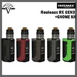 Wismec Reauleaus RX GEN3 with GNOME Atomizer Electronic cigarette RX GEN3 Box MOD Vape With WMo1 Coil Head WM02 Coil WM03 Coil WM RBA Head 05