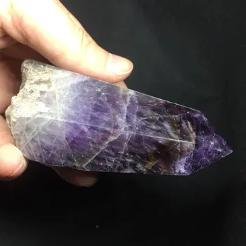 

2019 merry christmas holidays gift 271g Natural Amethyst Crystal Point Wand feng shui Stone