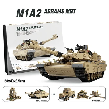 

1463pcs Military Theme Tank Building Blocks M1A2 ABRAMS MBT 1 Change 2 Toy Tank Models Toys gift for children