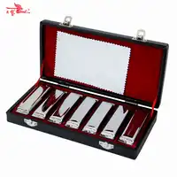 ハーモニカ白鳥 Bluesband 7 ピースブルースハープダイアトニックハーモニカセットで販売ケースワイププロのハーモニカ