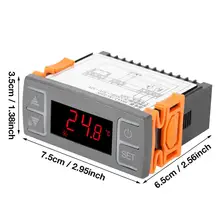 AC 220 V Цифровой MH1210E Универсальный регулятор температуры термостат с датчиком NTC