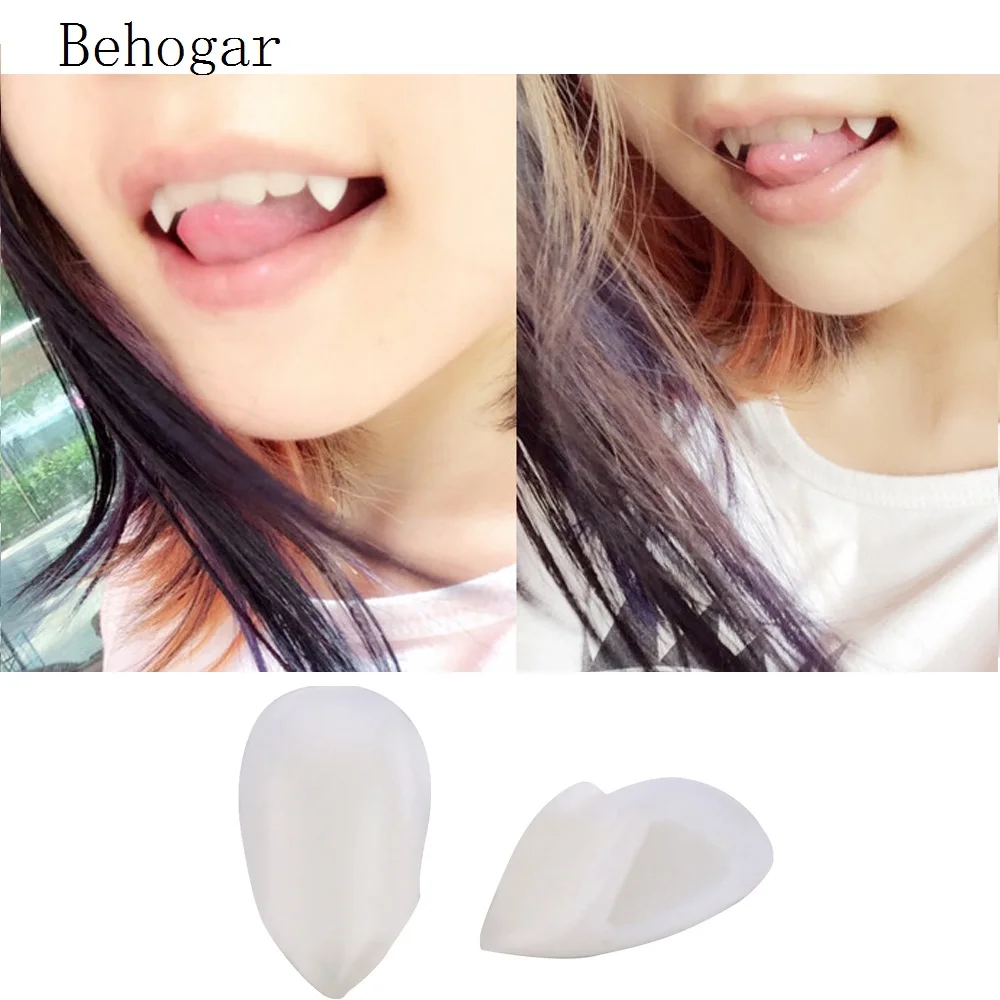 Dent de Vampire Fant/ôme Diable Crocs Proth/èses Faux Dents Halloween Party Cosplay Accessoires D/écoration Costume Accessoires Faveurs Blanc cass/é