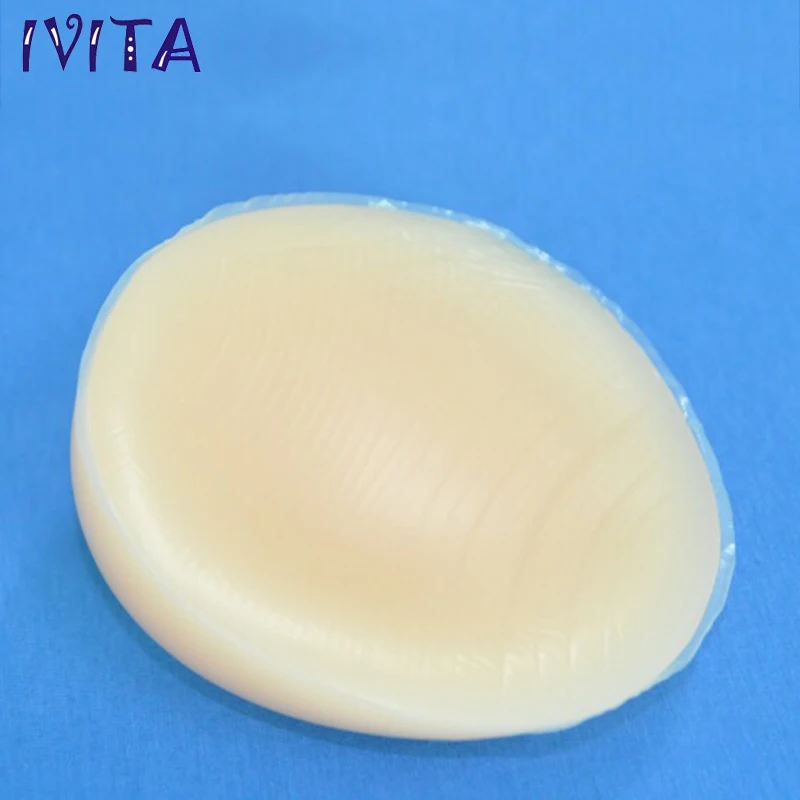 2400g/pair Beige Round Artificial Breasts Silicone False Fake Breast Forms For Women's Falt Chest Mastectomy Trulife TL