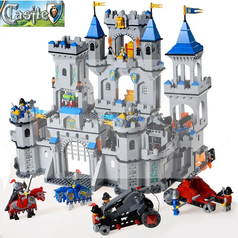 

King's Castle Set Kingdom Lion Knight War Chariot Minifigure Toys Building Blocks Compatible With Lego