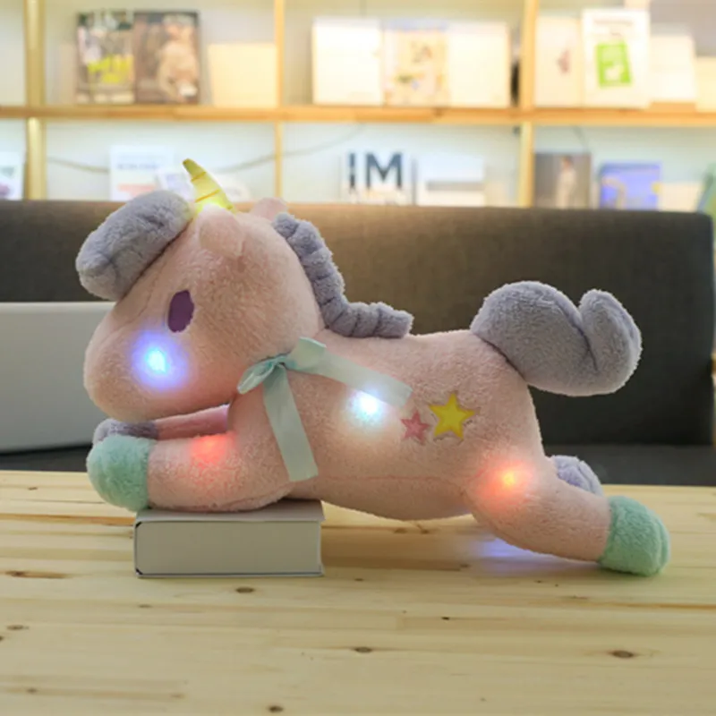 Miaoowa 55cm Cute Light Colorful Unicorn Plush Toy Staffed Luminous Pillow Home Furnishing Decoration Valentine's Gift for Girls Miaoowa 55cm Cute Light Colorful Unicorn Plush Toy Staffed Luminous Pillow Home Furnishing Decoration Valentine's Gift for Girls
