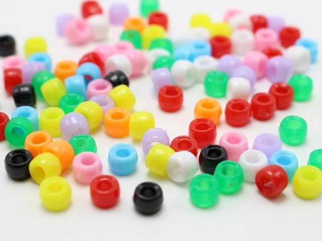 1000 Разноцветные Акриловые Крошечные бусины 6X4 мм для детей Kandi Craft