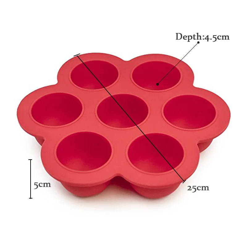 Силиконовая форма для льда с крышкой 1 шт. 7 отверстий|molde silicone|mold baby siliconemold silicone mold