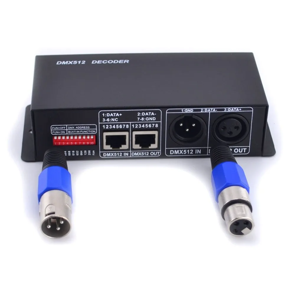 Светодиодный декодер DMX512 6 шт. светодиодный контроллер сигнала RGB RGBW 8A * 3 канала 4