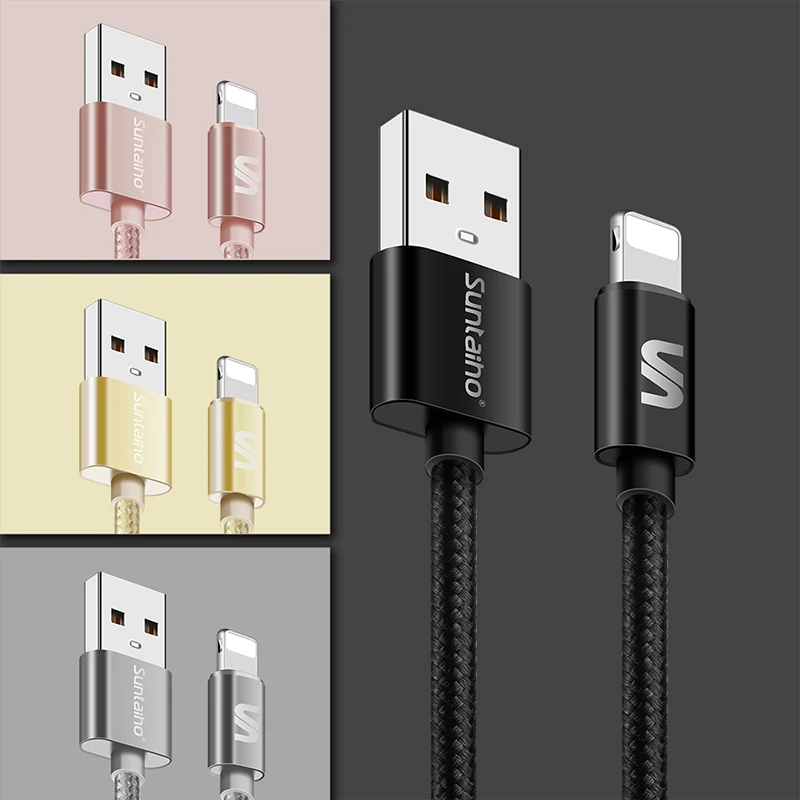 5-Pack Suntaiho кабель USB с подсветкой для iphone кабель для зарядки данных для iphone X USB кабель для iphone 7 Plus для iphone 8