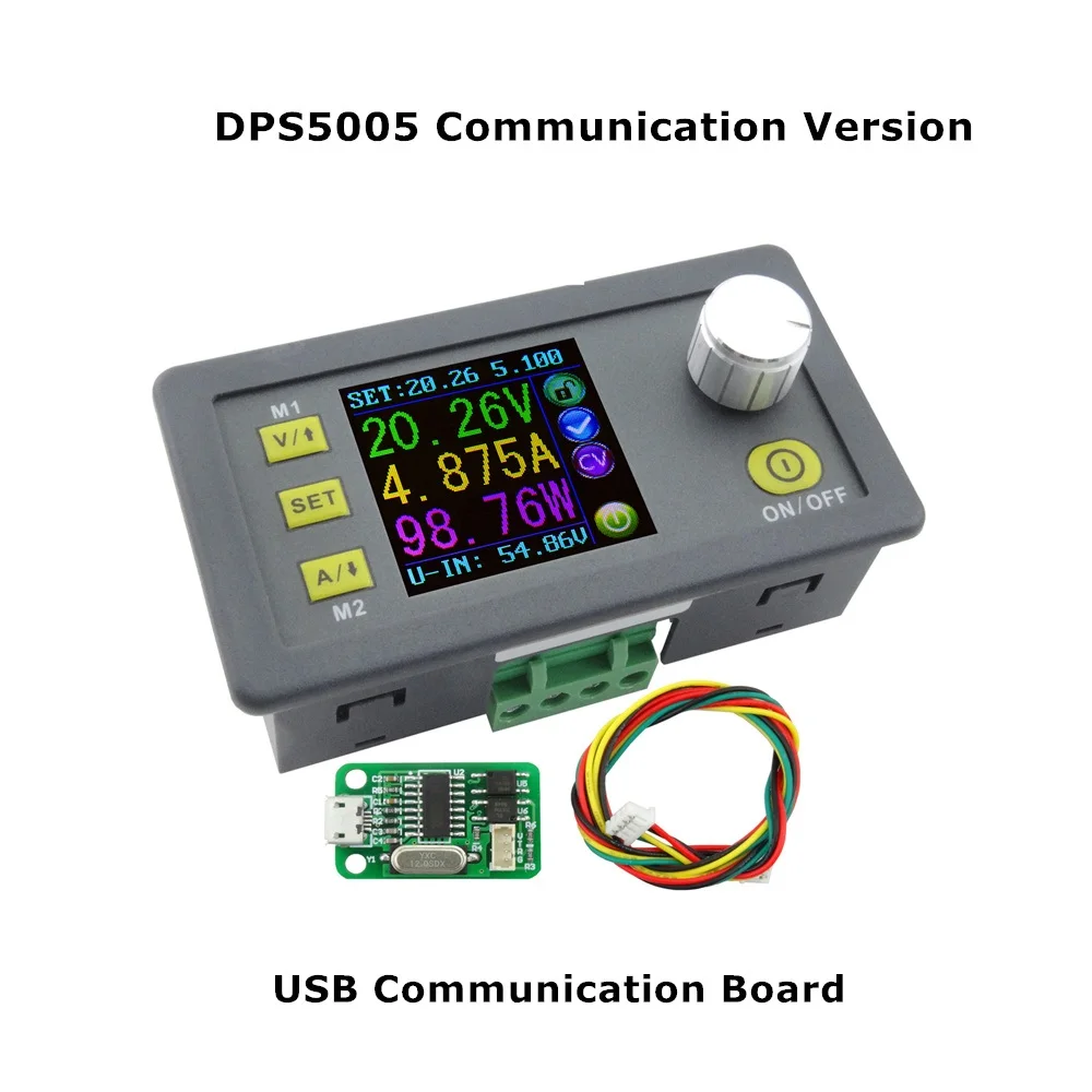DC DPS5005 voltaje corriente constante de paso bajo módulo de alimentación programable de voltaje buck convertidor LCD a color de 50 V DC DPS5005 voltaje corriente constante de paso bajo módulo de alimentación programable de voltaje buck convertidor LCD a color de 50 V