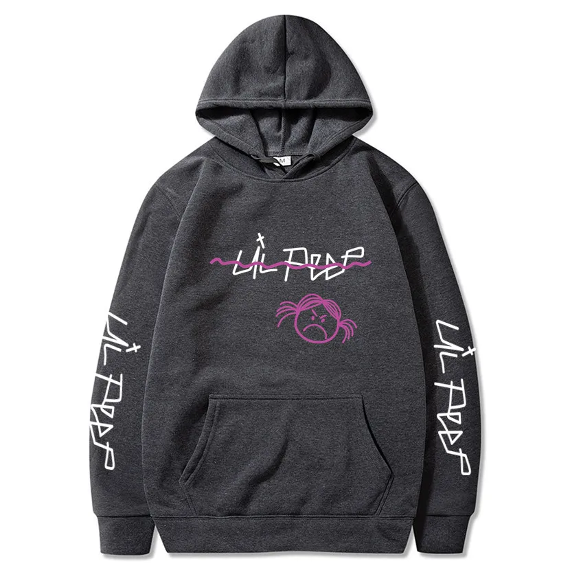 Dark gray 70 Lil Peep/толстовки с капюшоном Love lil. peep, мужские свитшоты, пуловер с капюшоном, свитшоты для мужчин/женщин, sudaderas cry, Детская уличная толстовка с капюшоном для мужчин - Цвет: Dark gray 70