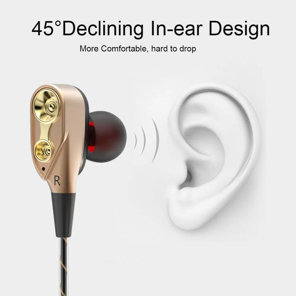 Headphones, In Ear Earphones Earbuds Headphones Headset with Dual Drivers, High-fidelity Audio and Deep Bass with Mic Tablet (20)