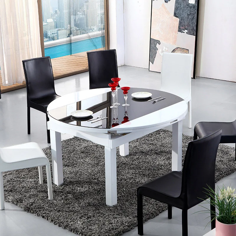 Muebles de comedor de vidrio compra lotes baratos de muebles de ... Muebles de comedor con la mesa de vidrio y sillas de colores