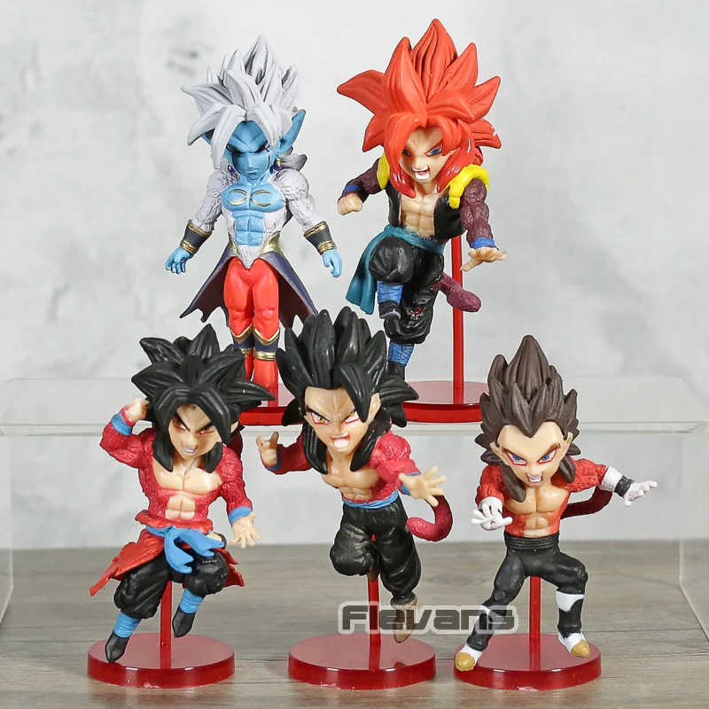 

Dragon Ball GT Super Saiyan 4 Son Goku Gohan Vegeta Gogeta PVC Figures DBZ Figurines Toys 5pcs/set
