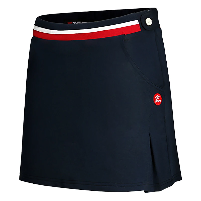 Pgm Женская юбка для гольфа, летняя дышащая юбка для тенниса, гольфа, рыбалки, уличная спортивная одежда, Женская тонкая юбка, одежда, 2 цвета, 3 размера - Цвет: Blue