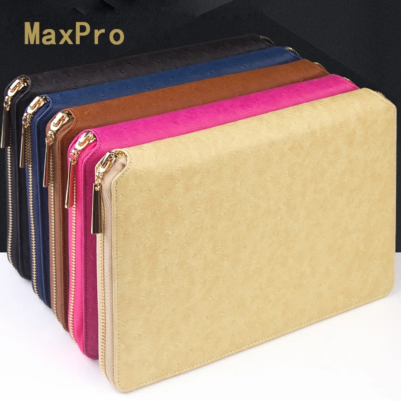 2017 A5 Classic leather zipper binder agenda planner organizer notebook