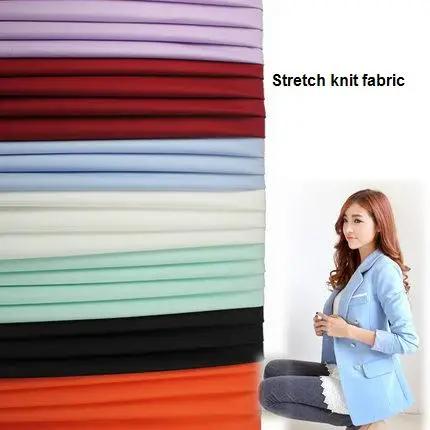 

Meters air layer elastic knitted cloth outerwear women's basic shirt suit clothes fabric