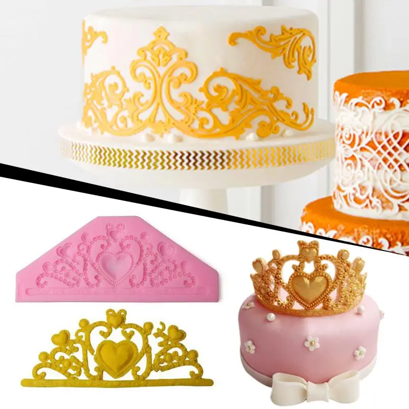 

Princess Crown Silicone Fondant Mold Cake Decor Chocolate Baking Tool Mould