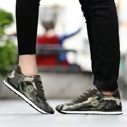 2019 Мужская камуфляжная Повседневная обувь; парные кроссовки; брендовая мужская обувь; удобная обувь на плоской подошве из сетчатого