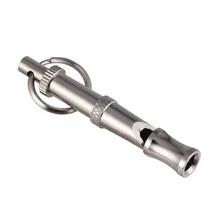 Adjustable sonic UltraSonic Obedience Sound Whistle For Dogs Training with Keychain Whistle Pet Animal Accessories pet dog whistle training obedience sound silver