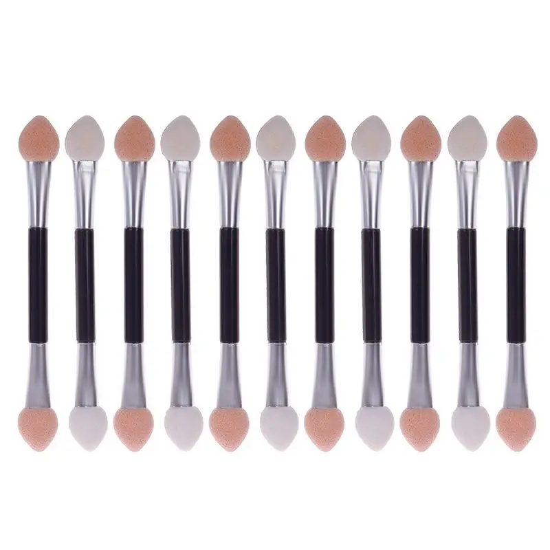

12pcs Professional Cosmetic Makeup Brushes Tools High Quality Double-end Eye Shadow Brush Eyeliner Make Up Sponge Brush #57862