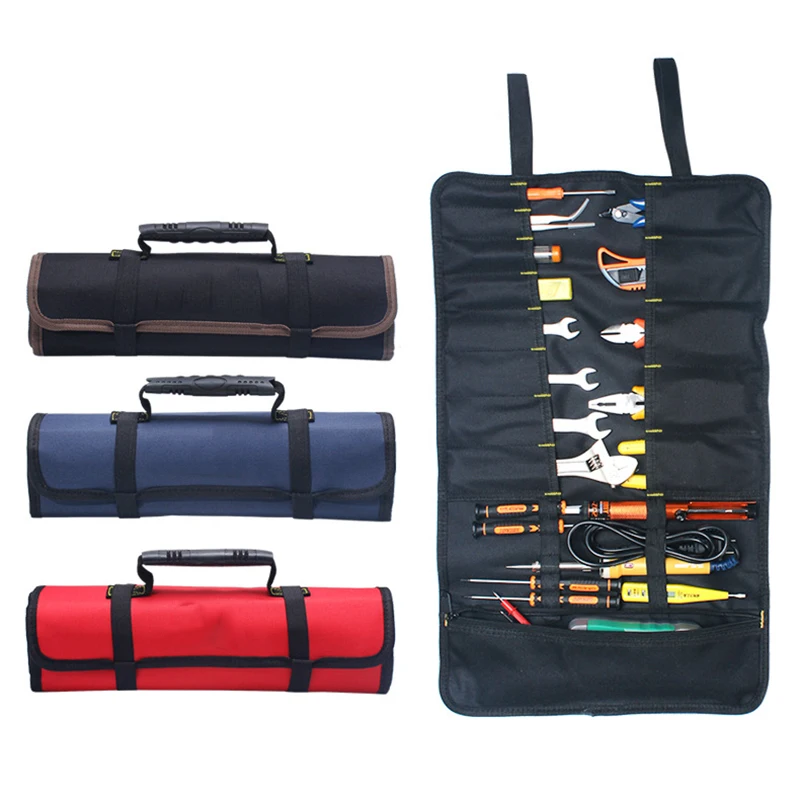 New Multifunction Oxford Cloth Folding Wrench Bag Tool Roll Storage Portable Case Organizer Holder Pocket Tools Pouch tool box chest